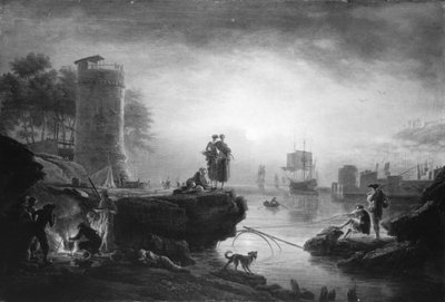 Seaport at Sunrise by Claude Joseph Vernet